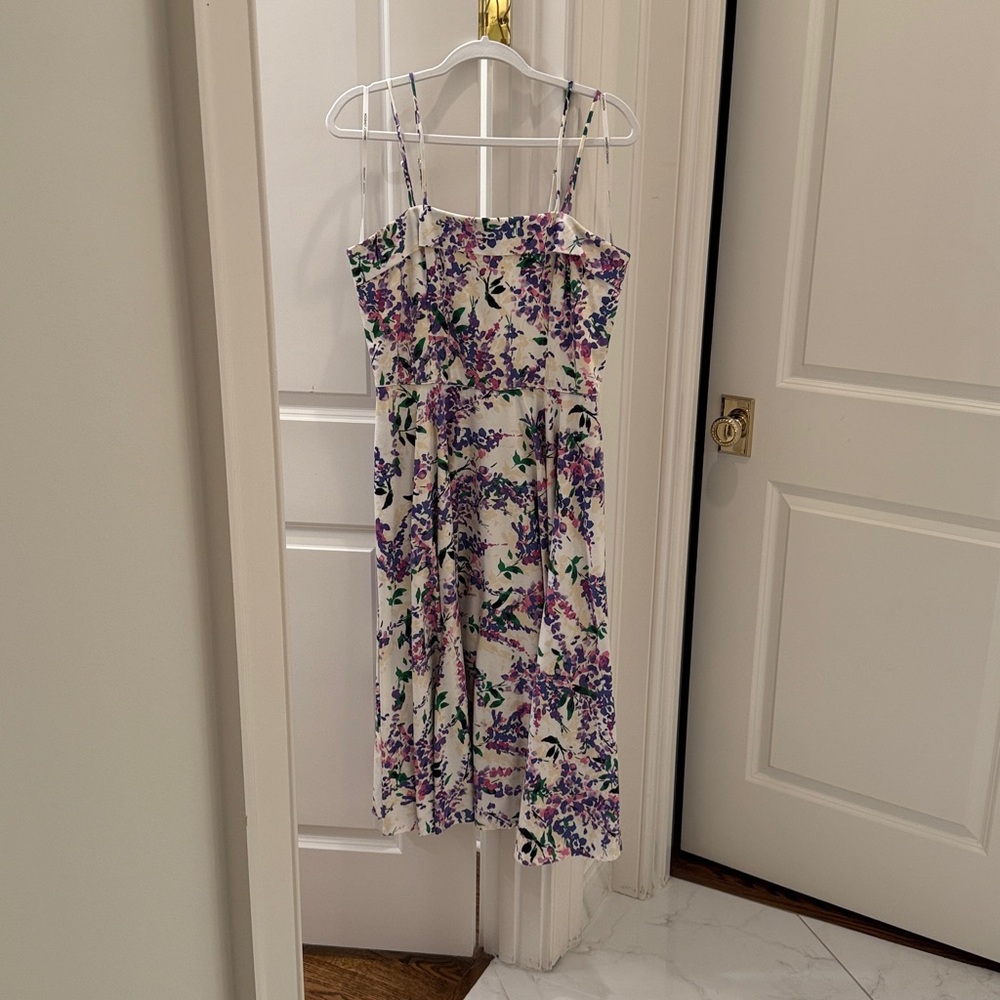 Maggy London Womens Floral Midi Summer Dress Size 10